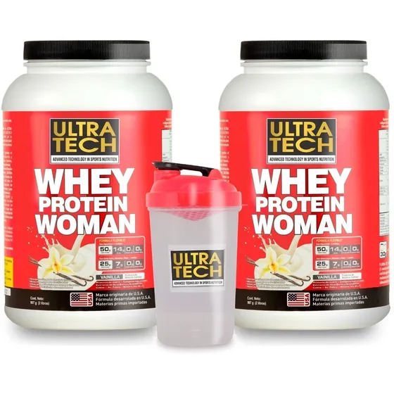 Whey Protein Woman X 2 Potes + Shaker De Regalo Envio Gratis
