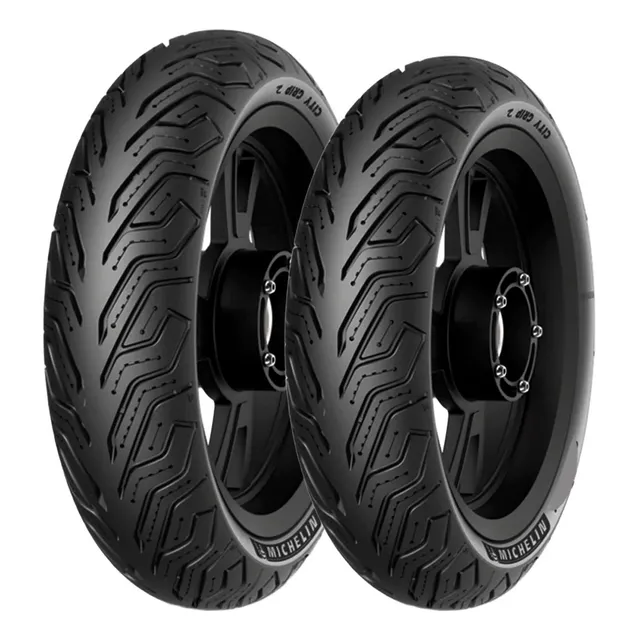Pneu Michelin 100/90-14 + 90/90-14 52s Reinf City Grip 2