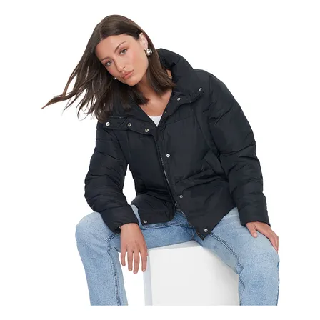 Parka Mujer Clásica Negro Corona Parka Mujer Clásica Negro Corona