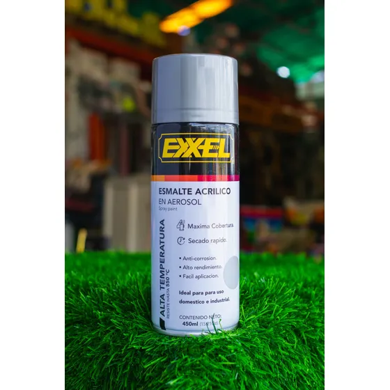 Pintura Spray Alt/temperatura Plata 450ml, Exxel. Tid.fisica