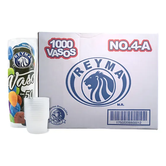 Vaso No 4 Ancho 4a Reyma Caja 1,000 Piezas Color Blanco
