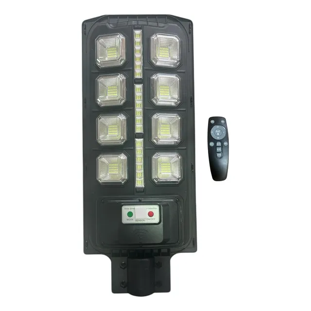 Lámpara Led Solar 120w Con Control Remoto Sensor Movimiento