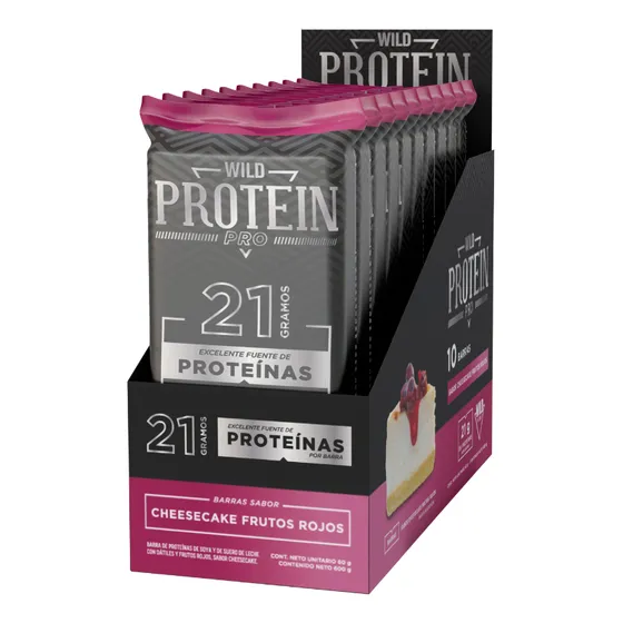 Barritas Wild Protein Pro Berries Cheesecake 10 unidades