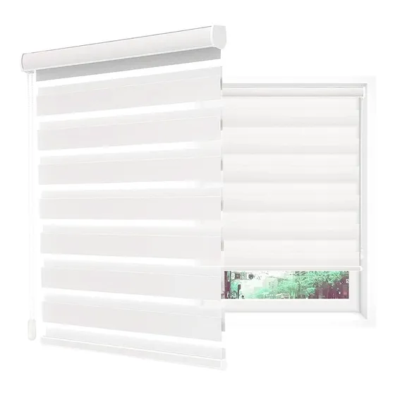 Cortina Roller Eclipse Duo Lista Para Colocar 1,10 X 2,20 Color Blanco
