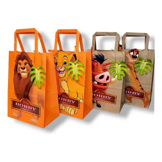 Bolsitas Sorpresitas Personalizadas Rey León X 10