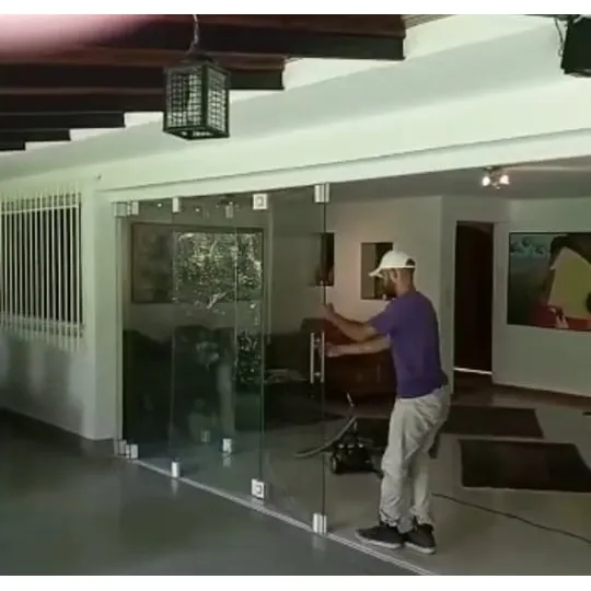 Puertas Plegables De Vidrio Templado Corredizas De Seguridad