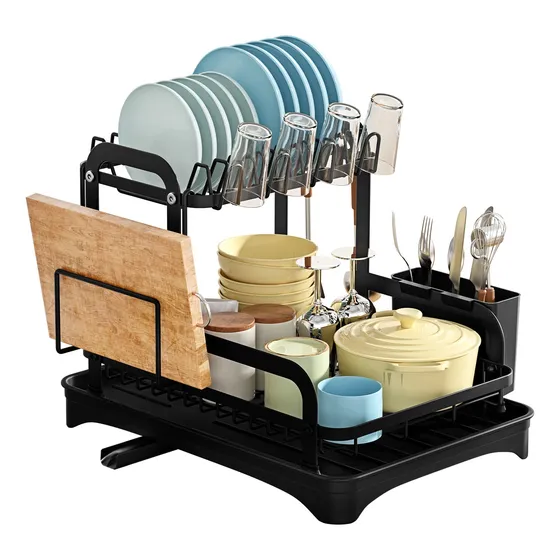 Escurridor Platos Secaplatos Acero Inoxidable Cocina 2 Pisos