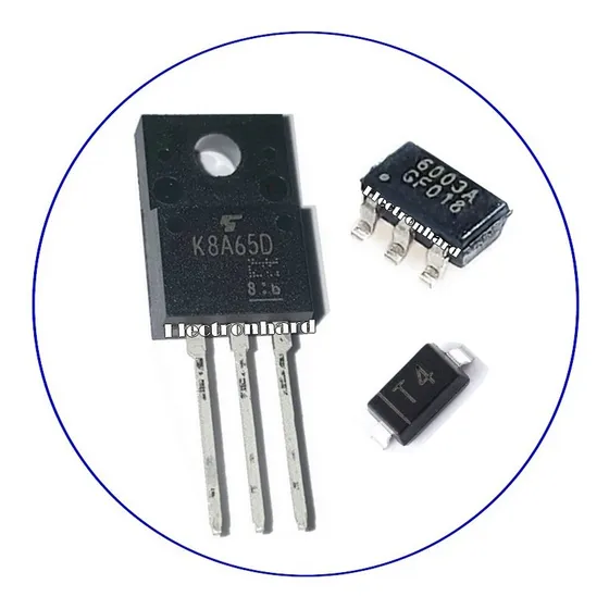 Kit K8a65d + 6003a + 1n4148w Tk8a65d + Pf6003ag = 6005a 