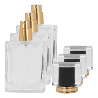 Frasco De Perfume De Vidro 50ml Em Spray Recarregável Transp Frasco De Perfume De Vidro 50ml Em Spray Recarregável Transp