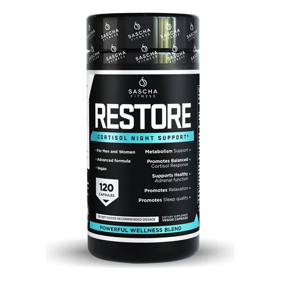 Suplementos Sascha Fitness Cortisol Night Support 120 Cápsul