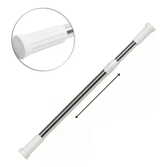 Barra Extensible Para Baño O Ropero Cortinas Acero Cromado