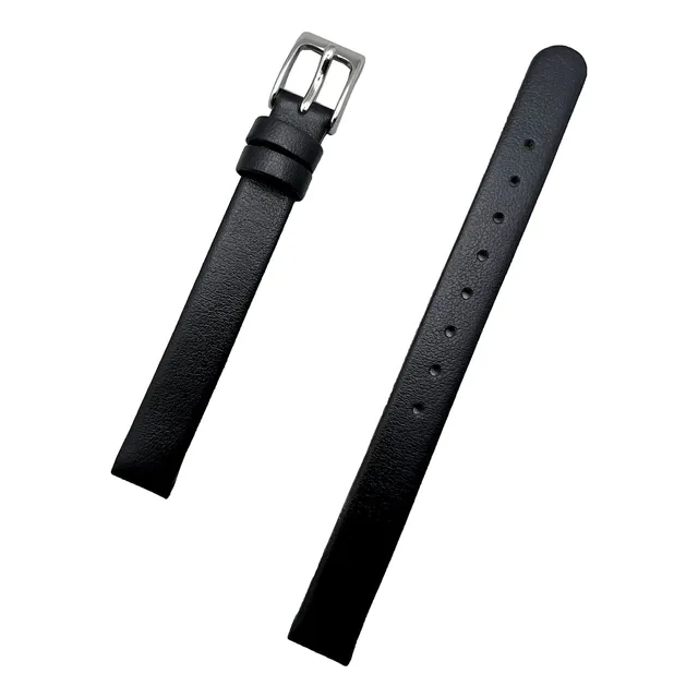 10mm Negro Genuino Reloj Pulsera De Cuero Ø Plana, Msdp2