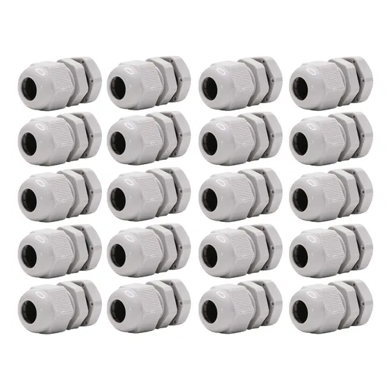 Kit 20 Prensa Cabo Nylon Conector Bsp Vedação 1/2 Polegada
