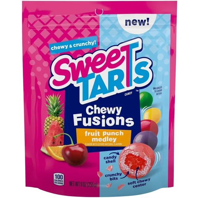 Sweetarts Chewy Fusions Fruit Punch 255g Triple Textura Nuev