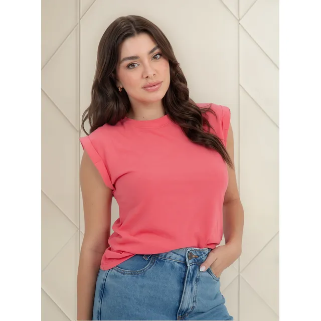 Blusa Feminina Algodão Regata Muscle Tee Básica