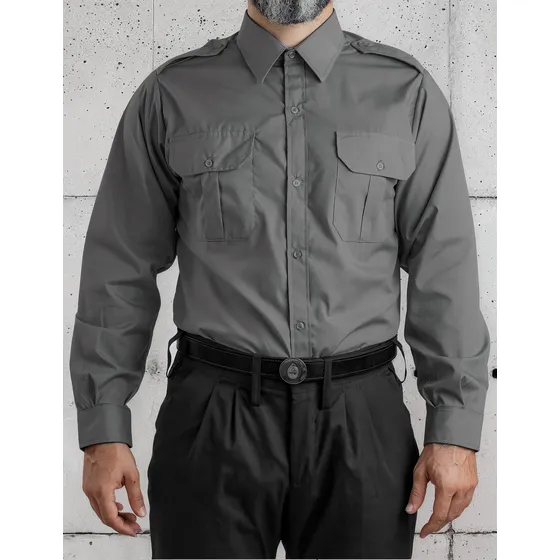 Camisa Manga Larga Gris Penitenciaría 52 Al 56 