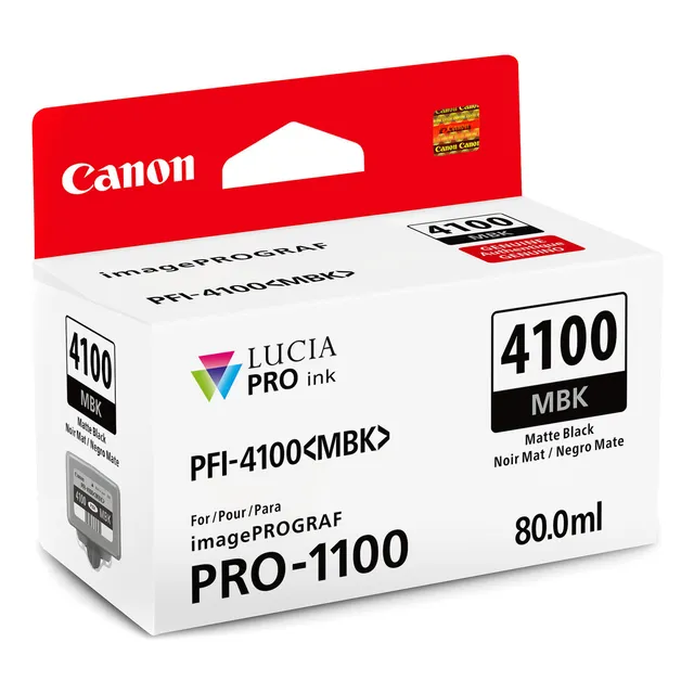 Cartucho De Tinta Canon Pfi-4100 Mbk Negro Mate 80ml