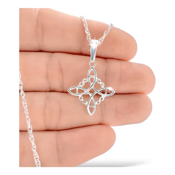 Colgante Nudo De Bruja Nacional + Cadena De Plata #2