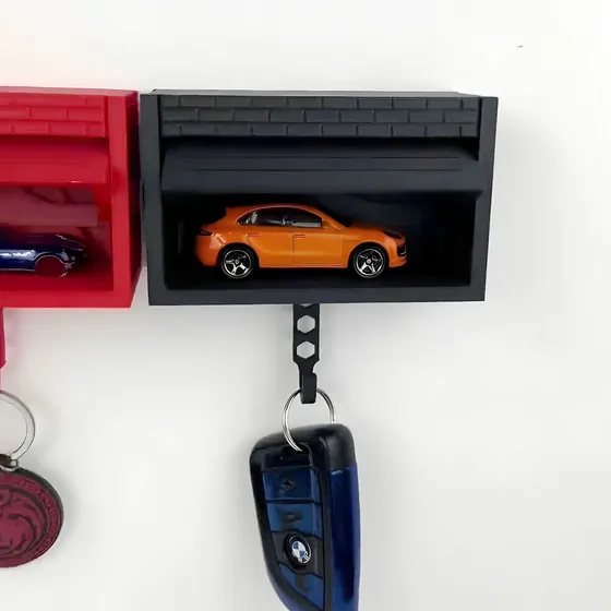 Portallaves Garage Cochera Para  Carritos Juguete Llaveros