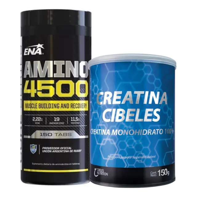 Combo Amino 4500 + Creatina Cibeles 150g Aumento De Musculo