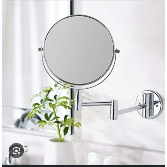 Ome Espejo Pared Aumento Sin Luz Cromado 20cm Extensible