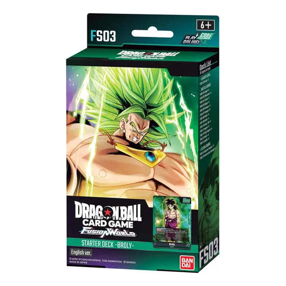 Deck Inicial De Dragon Ball Super Tcg: Fusion World: Broly