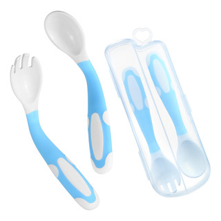 Juego De Cuchara Y Tenedor Para Bebés Con Funda, Doblable Y Juego De Cuchara Y Tenedor Para Bebés Con Funda, Doblable Y