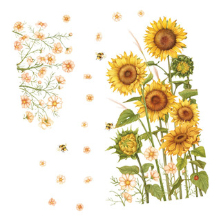 Pegatina De Pared De Girasol Conjuntos De Flores De La Pared Pegatina De Pared De Girasol Conjuntos De Flores De La Pared