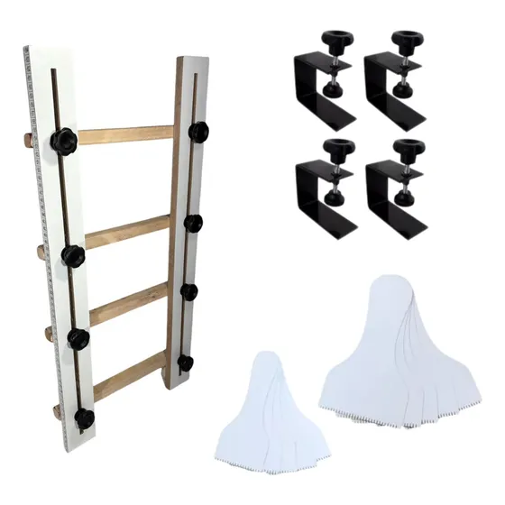 Kit Jogo Gabarito De Corrediças Grampo Sargento E Espatulas