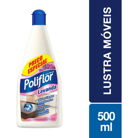 Poliflor Lustra Móveis Lavanda Em Squeeze 500 Ml Poliflor Lustra Móveis Lavanda Em Squeeze 500 Ml