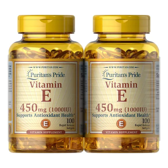 Suplemento De Vitamina E De Puritan's Pride, 450 Mg, 100 Tab