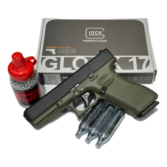 Pistola Umarex Co2 Glock 17 Gen5 Blowback Co2 + Combo.