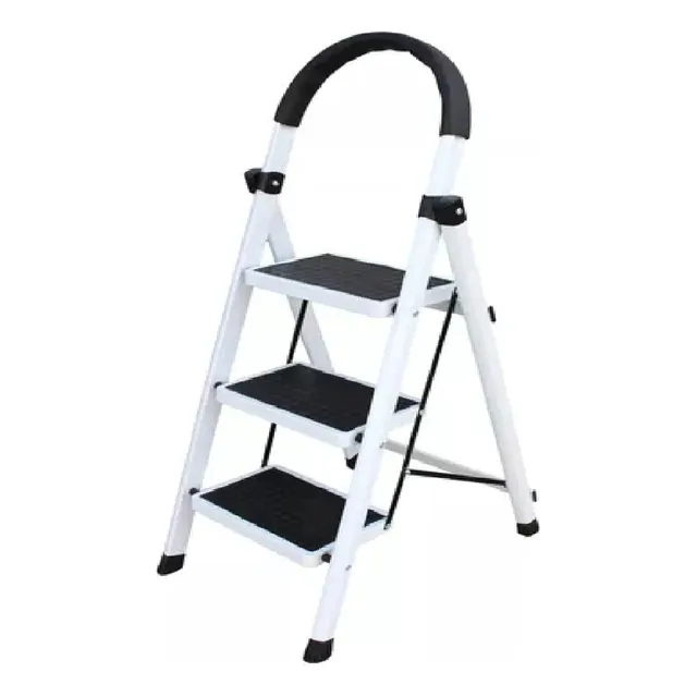 Escalera De Acero Tijera Plegable 3 Escalones Antideslizante