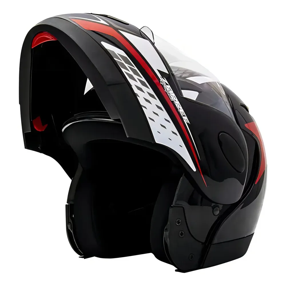 Capacete Zarref V4 Grafic Taurus Modular Robocop Articulado Cor Preto Tamanho do capacete 58