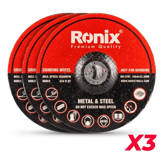 Discos De Esmerilar 7 Pulgadas / 180mm (pack) Ronix Desbaste