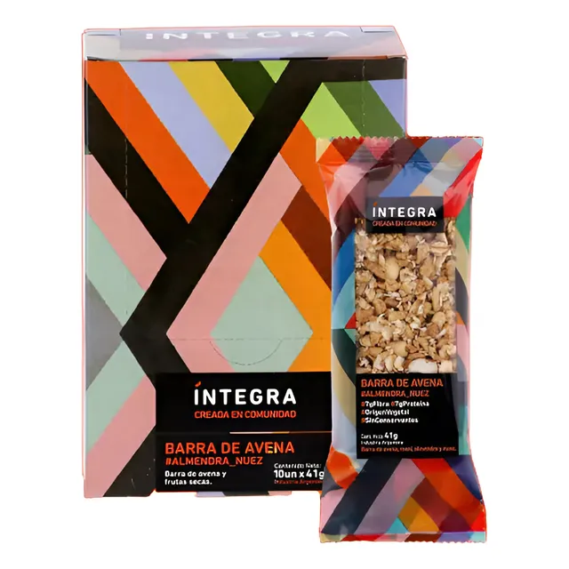 Barras De Cereal 40 Gr Íntegra X 10 Unidades 100% Natural
