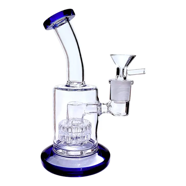 Mini Matrix Perc Bong Curvo Azul