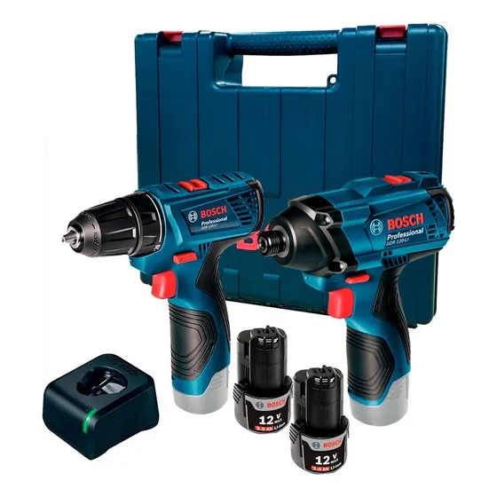 Taladro Atornillador Gsr 120 + Impacto Gdr 120 Bosch 12v Color Azul Frecuencia 60 Hz