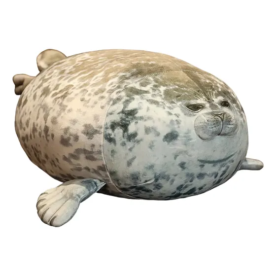 Peluche Muñeco Manatí Pequeño 20cm Tierno Kawaii Color Gris