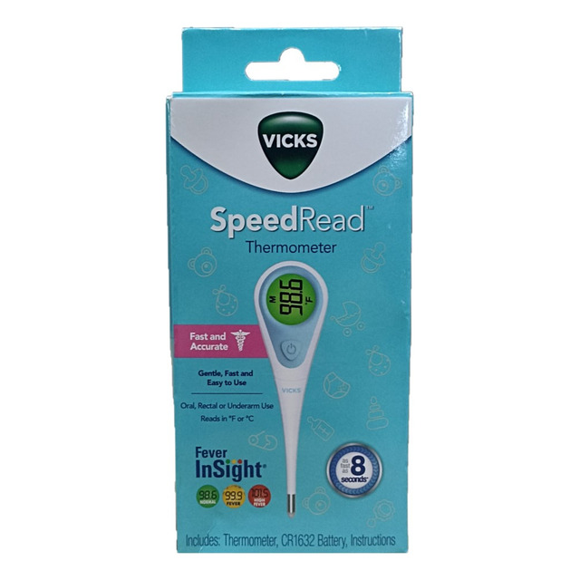 Vicks Speedread Termômetro Digital Leitura Rápida 8 Segundos Cor Azul Vicks Speedread Termômetro Digital Leitura Rápida 8 Segundos Cor Azul
