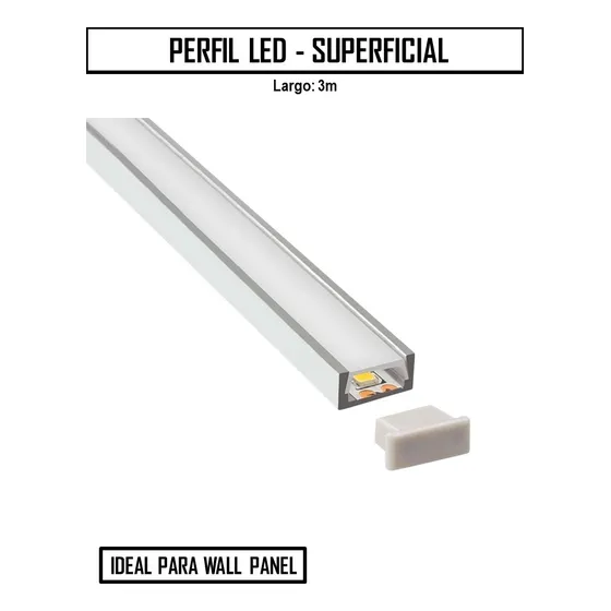 Perfil Led - Superficial Wall Panel (3m)