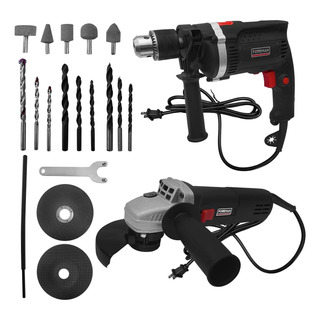 Kit Taladro Y Amoladora Angular Con Accesorios Fo1695 Forema Kit Taladro Y Amoladora Angular Con Accesorios Fo1695 Forema