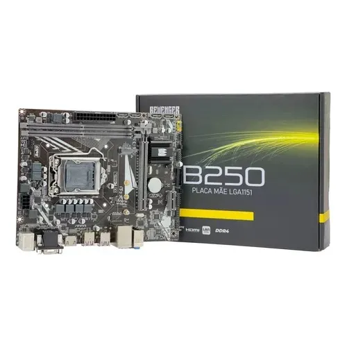 Placa Mãe Intel Lga1151 Usb 3.0 Chipset B250 Intel M.2 Ddr4