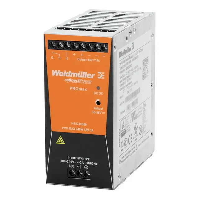 1478240000 Fuente De Voltaje Weidmuller Pro Max 240w 48v 5a