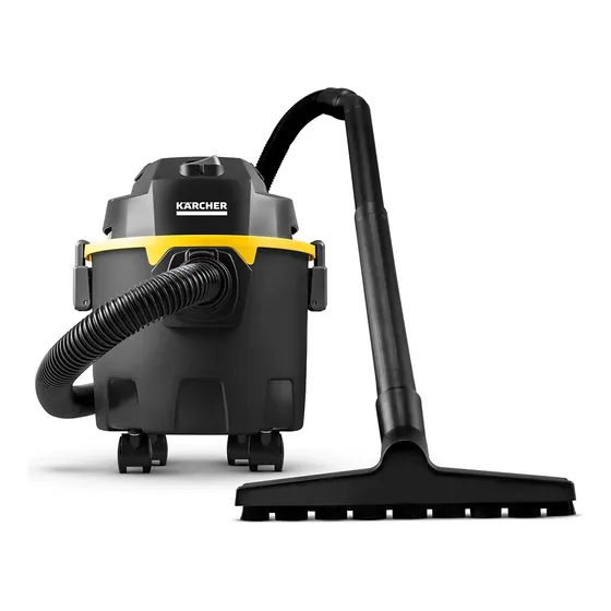 Aspirador de Pó e Água Kärcher WDL 1 Black (3 em 1) Função Soprador Compacto e Portátil Alcance de 7,5 metros 10 L 1500W