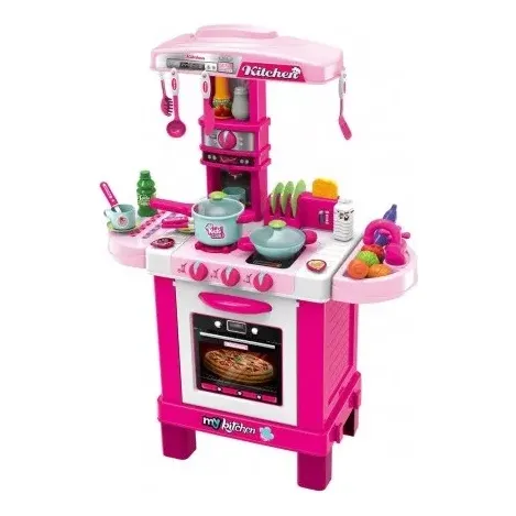 Cocina Infantil Niños Niñas Luz Sonido Horno Vajilla Vapor