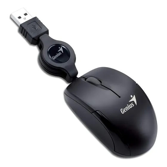 Mouse Genius Micro Traveler V2 1000 DPI USB 3 Botões Preto - 31010125100