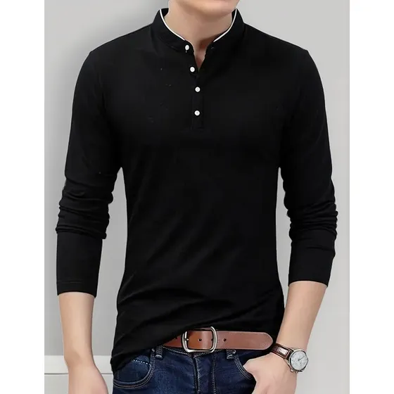 Polos Cuello Neru Manga Larga De Hombre