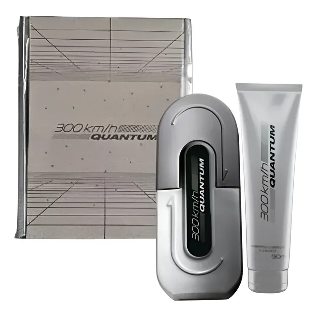 Set 300km/h Quantum Perfume Masculino 100ml+shampoo En Caja