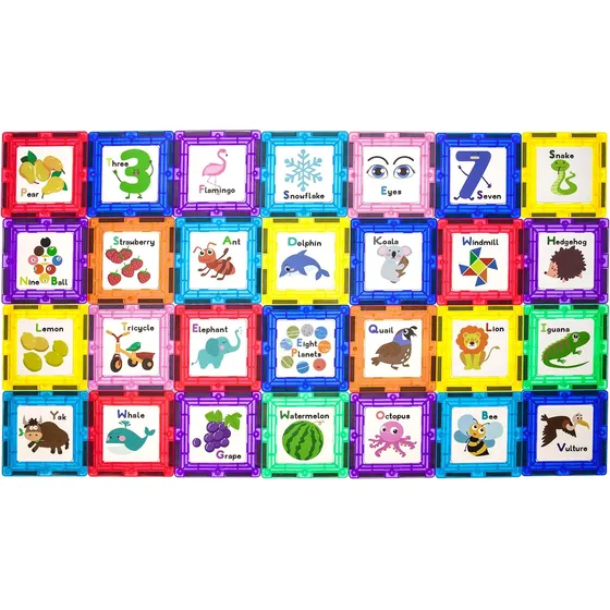 Bloques Magéticos Con Azulejos Stem Para Niños